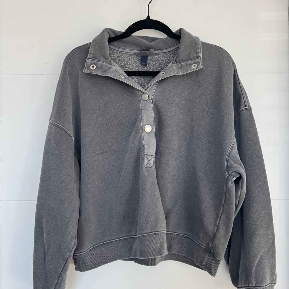 Universal Thread Charcoal Button-Up sweatshirt - image 2